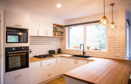 Bunnings Kaboodle kitchen installation in North Melbourne